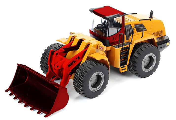 HUINA 583 Remote Control Wheel loader, 1:14 Scale Huina 1583 10 Channel 2.4GHz Metal RC Front Loader Bulldozer 1
