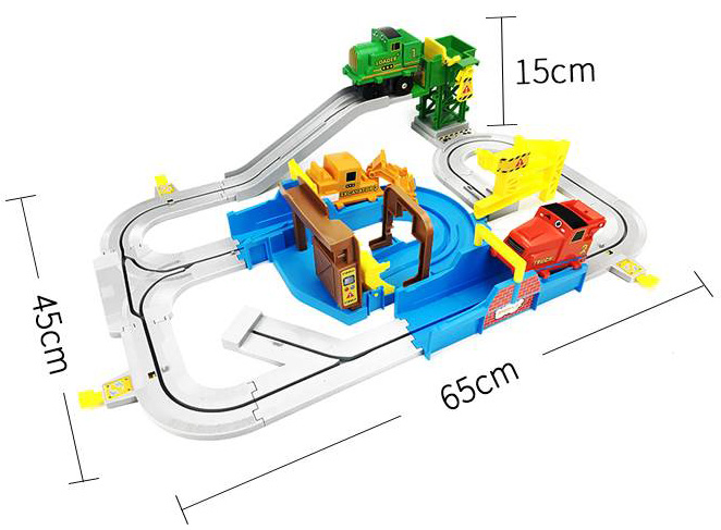 -"Busy Construction Site"- Hot selling, 3+ years old Child Challenge brain with hands-on toy, (Role-play of construction vehicle dispatching track vehicles toy) 1