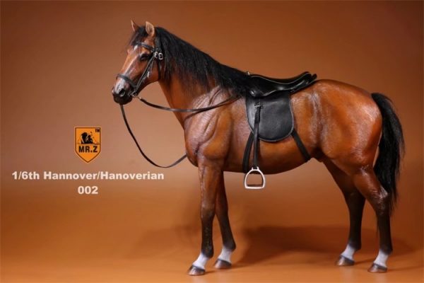 Brown Color 1/6th Scale Model Hanoverian (Hannoveraner) Warmblood Horse, Playset, Animal Figures Horse, Action & Toy Horse
