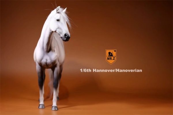 Gray Color 1/6th Scale Model Hanoverian (Hannoveraner) Warmblood Horse, Playset, Animal Figures Horse, Action & Toy Horse
