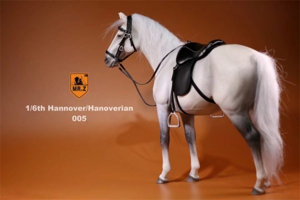Gray Color 1/6th Scale Model Hanoverian (Hannoveraner) Warmblood Horse, Playset, Animal Figures Horse, Action & Toy Horse