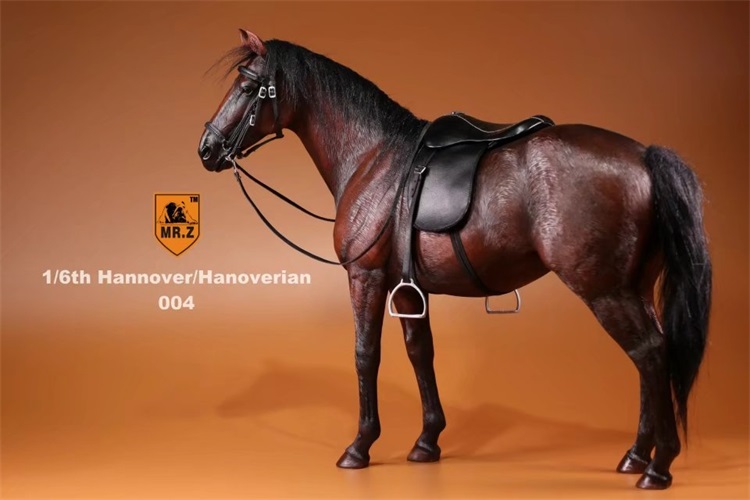 Jujube Color 1/6th Scale Model Hanoverian (Hannoveraner) Warmblood Horse, Playset, Animal Figures Horse, Action & Toy Horse 2