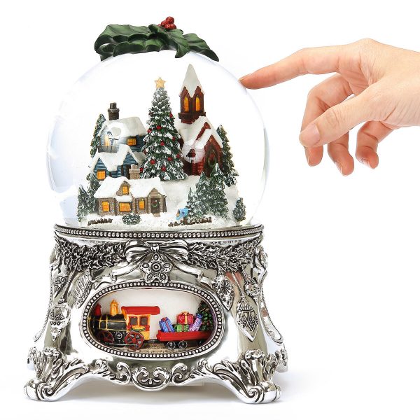 "Joy to The World" Merry Christmas Snow Globe Music Box (Musical Box Water Globe / Snow Domes Christmas Collectible Present)