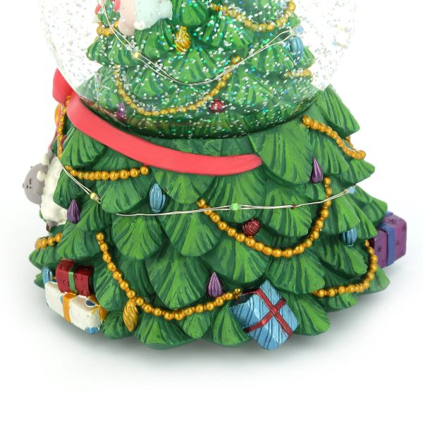 "O Tannenbaum" Santa Claus & Christmas tree Snow Globe Music Box (Musical Box Water Globe / Snow Domes Christmas Collectible)