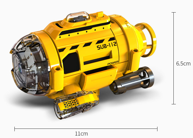 WOOW. SpyCam Aqua Mini RC Submarine With Integrated Camera. (Small Yellow Submarine Toy) 1
