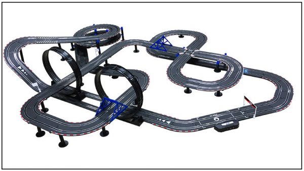 Top-Racer AGM ASR Series (ASR-07) Slot Car Racing Set Kits. 1/43 Scale Model Car 15.4 Meters Track Layout Slot Car Racing Set