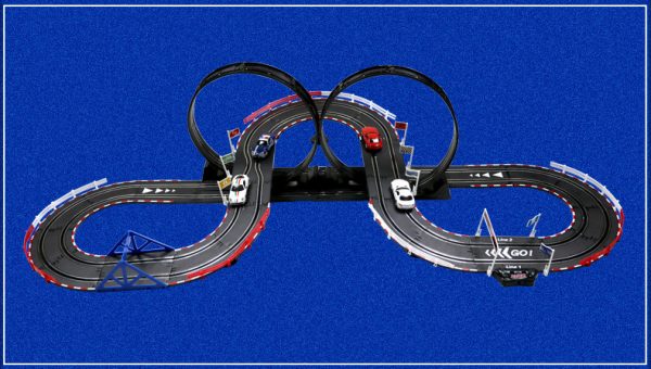 "3D Track Layout"- 6 Meters Track Length, Top-Racer AGM TR Series (TR-01) Slot Car Racing Set Kits. (1:43 Scale Indoor racing car toy)