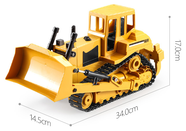 -"Simulation RC Bulldozer"- Electric Remote Control Bulldozer Toy (Construction vehicle toy, Outdoor children's beach toy) 1