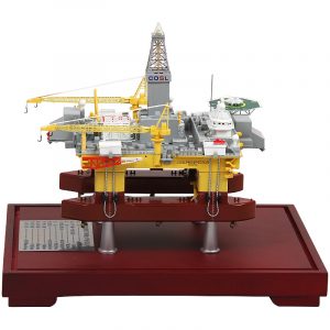 1:700 Scale Model COSL Prospector Deepwater Semi-Submersible Offshore Drilling Rig, Semi-Sub Drilling Ship Scale Model