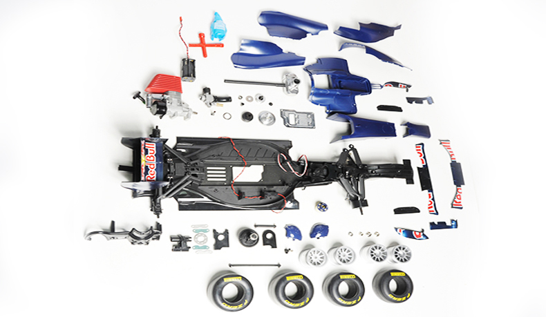 -"Gas Powered RC Car"- Red Bull RB7 Formula One Racing Car (1:7 Scale Model Red Bull Racing RB7 RC Nitro F1 Car Full Kits) 2