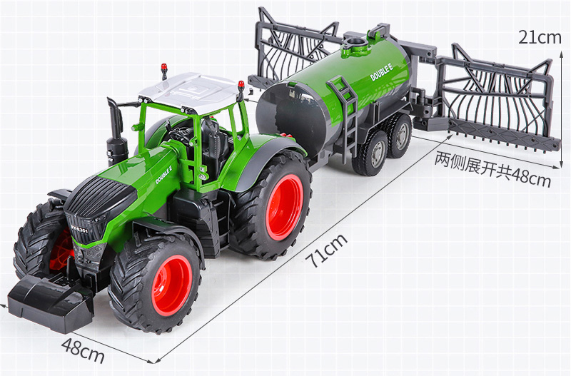 -"Simulation RC Farm Tractor With Drip Irrigation System"- Electric Remote Control Tractor Toy Drag The Drip Irrigation Water Tank (Outdoor Children's Farmer Game, Agricultural Equipment, Farm Vehicle Toy) 1