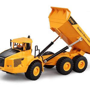 Simulation RC Articulated Dump Truck Toy, Electric Remote Control Construction Vehicle (Construction Equipment, Construction Machinery, Sand Game Toy Car, Outdoor children's beach toy)