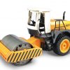 Simulation RC Single Drum Road Roller Toy, Electric Remote Control Construction Vehicle (Construction Equipment, Construction Machinery, Sand Game Toy, Outdoor children's beach toy)