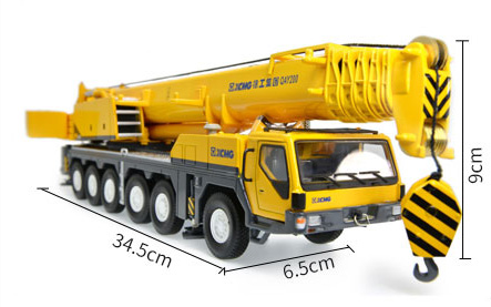 1/50 XCMG 200 ton Mobile Crane All Terrain Crane QAY200 Truck Crane Diecast Scale Model. (Construction Vehicles, Heavy Equipment, Machinery, heavy-duty vehicles, construction engineering Scale Model) 1