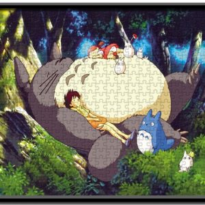 1000 Pieces Wooden Jigsaw Puzzle Hayao Miyazaki My Neighbor Totoro sleeping on the tree sophisticated Jigsaw puzzle for adults brain teaser game picture Puzzle pieces Japanese animated jigsaw pieces