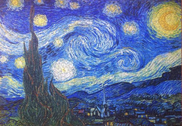 1000 Pieces Wooden Jigsaw Puzzle Vincent van Gogh The Starry Night sophisticated Jigsaw puzzle for adults brain teaser game picture Puzzle pieces Oil painting jigsaw pieces