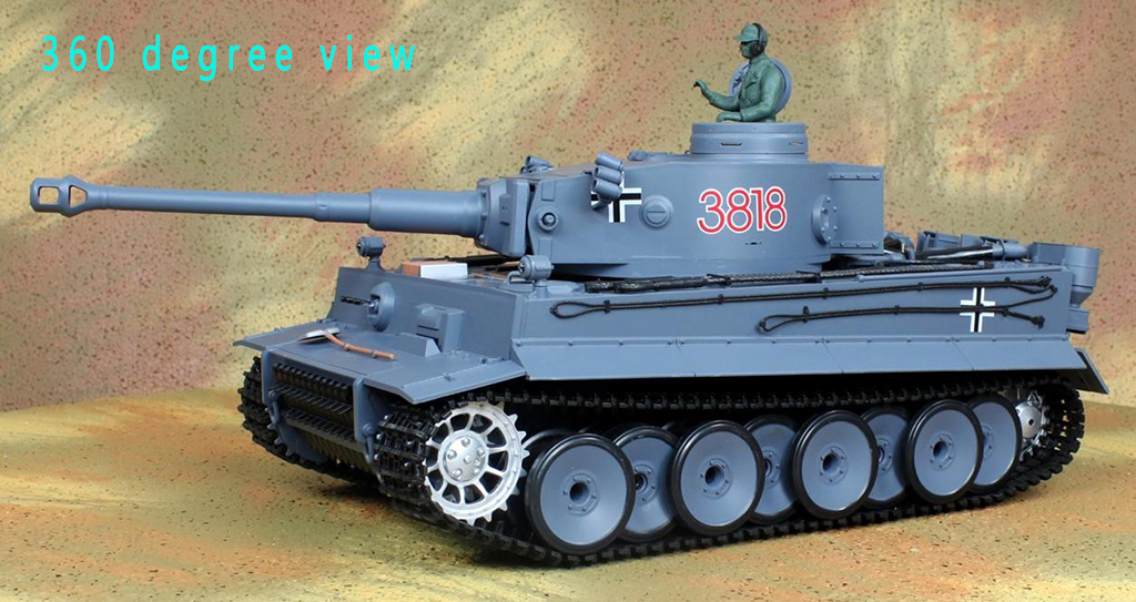 360 degree view of “Tiger 1” "Tiger I" Remote Control Scale Model Tank (HL-3818 Original version) 1