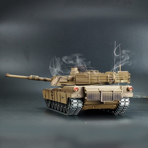 Heng Long 3918 RC Tank U.S. Army M1A2 Abrams Main Battle Tank Metal Road Wheels, Metal Suspension System, Metal Caterpillar Track, Metal Sprocket Wheel, Metal Guide Wheel, Metal Gearbox Edition, 1/16 M1A2 Remote Control Scale Model Tank (Outdoor toy, off-road vehicle toy)