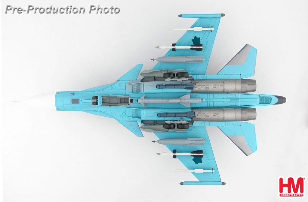Hobby Master Collector 1/72 Air Power HA6302A Russian Air Force Sukhoi Su-34 Fullback Fighter-Bomber/Strike Aircraft, Red 21, Syria, 2015 (Military Airplanes Diecast Model, Pre built Aircraft Scale Model)