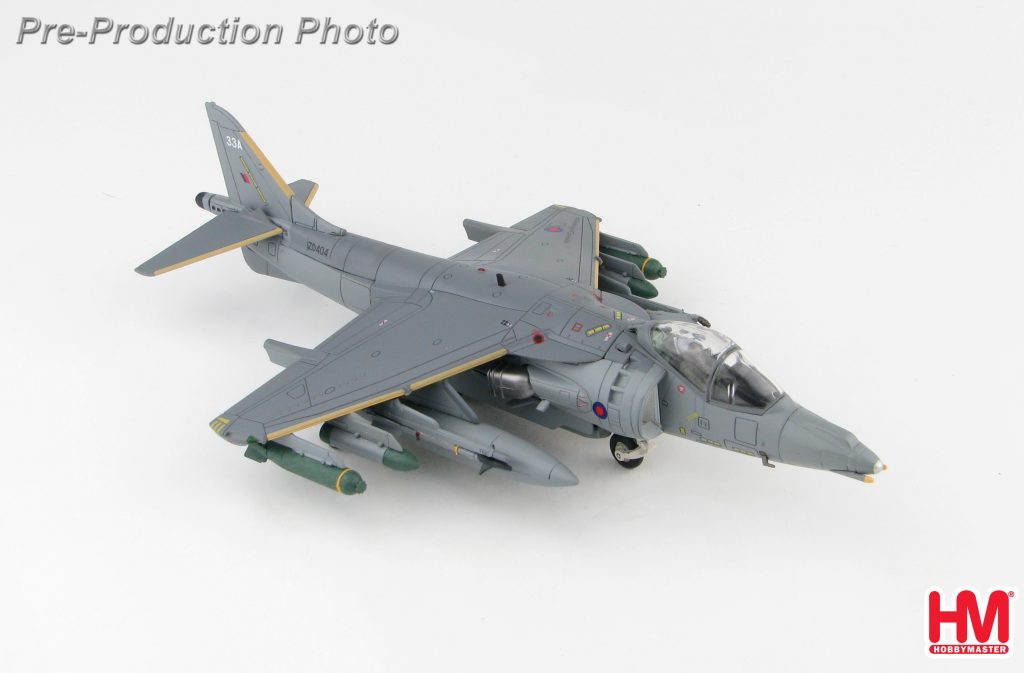 Hobby Master Collector 1/72 Air Power HA2623 Royal Air Force (RAF) British Aerospace Harrier II GR7A Vertical/short Takeoff and Landing (V/STOL) Strike Aircraft, "Operation Herrick" ZD404 "Lucy", Kandahar, Afghanistan, Nov 2006 (Military Airplanes Diecast Model, Pre built Aircraft Scale Model)