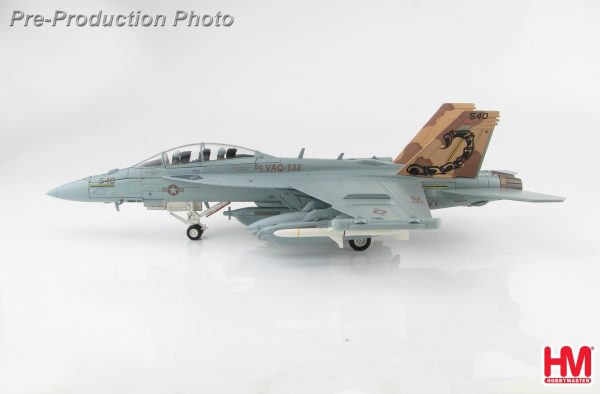 Hobby Master Collector 1/72 Air Power HA5151 Boeing EA-18G Growler American Carrier-Based Electronic Warfare Aircraft, 166894, VAQ-132 Aviano AB, 2011 "Operation Odyssey Dawn" (Military Airplanes Diecast Model, Pre-built Aircraft Scale Model)