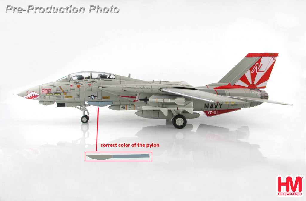 Hobby Master Collector 1/72 Air Power HA5228 United States Navy Grumman F-14A Tomcat Interceptor & Air Superiority Variable-Sweep Wing Fighter "Super CAG" 160660, VF-111 "Sundowners", USS Carl Vinson, 1986 (Military Airplanes Diecast Model, Pre built Aircraft Scale Model)