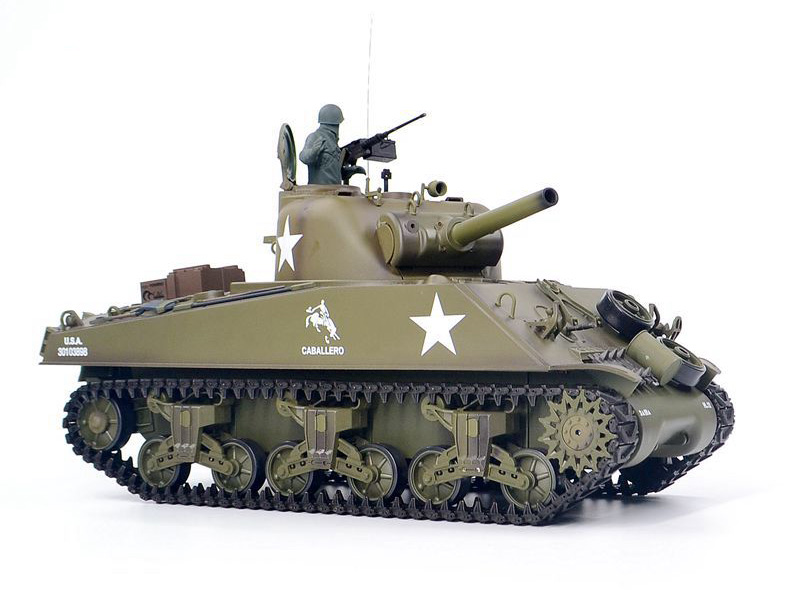 Heng-Long 3898 M4A3 Sherman RC Tank Basic Plastic Parts Edition, World War II United States Medium Tank M4 Sherman 1/16 Scale Model Remote Control Tank (Toy Tank, Military Vehicle Toy)