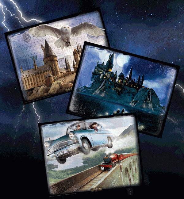 Cubicfun Toys Cubic-Fun Jigsaw Puzzle, Harry Potter Movie Scene Jigsaw Puzzle, Harry Potter and the Philosopher's Stone, Hogwarts, Hogwarts boats, Lenticular Printing 3D Puzzle, Party toys.
