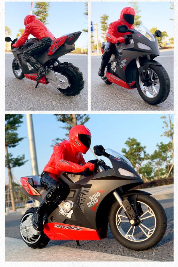 1:6 Scale Upriser Remote Control Motorcycle, Self-Balance (balance with no support) RC Stunt Bike, Wheelies RC Motorbike, High-Speed Drifts RC Motorcycle, Real Race RC Motorbike