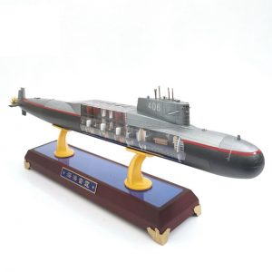 1:200 Scale Die-cast Ballistic Missile Submarine Model, Nuclear-Powered Ballistic Missile Submarine (SSBN) Diecast Scale Model, With Wooden Display Base, Submarine Internal Structure (best collection for warship enthusiasts, Warship teaching aids)