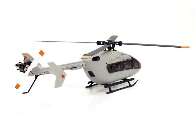 Eurocopter EC145 / Airbus Helicopters H145 Light Utility Helicopter RC Scale Model Helicopter, Nine Eagles (NE-R/C-130A-EC145-AG) SOLO PRO 130 EC145 6CH Flybarless 4 Rotor Blades, Brushless Motor, Micro RTF (Army Gray) Remote Control Helicopter with 2.4GHz Radio J6 PRO Transmitter.