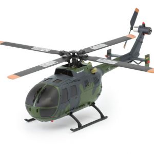 Nine Eagles Solo Pro 135 MBB Bo-105 Light Utility Helicopter RC Scale Model, (Green Germany Army Military Paint, 4 Blades, 6CH, 2.4GHz, 3D Aerobatic Maneuvers RC Heli, Brushless Motor Flybarless, Remote Control Military Helicopter)