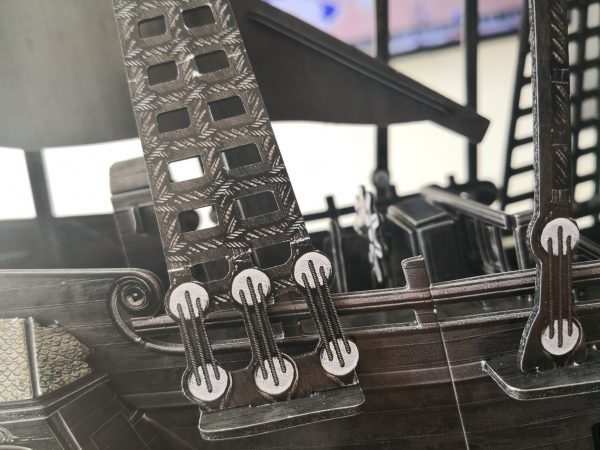 328 Pieces 1:95 Paper Scale Model Sailboat Ship, Pirates of the Caribbean Film Black Pearl Pirate Ship, Queen Anne's Revenge Pirate Ship, Cubicfun Toys (Cubic-Fun T4018h) Difficult level 3D Paper Puzzle