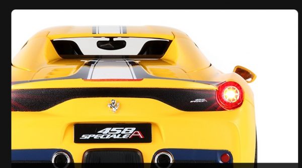 Yellow Ferrari 458 Speciale A RC Toy Car. Electric Ferrari Sports Car Toy, Ferrari Roadster Toy, Children Toy, Kids Toy, Christmas Present, Remote Control Racing Toy Car, Road Car