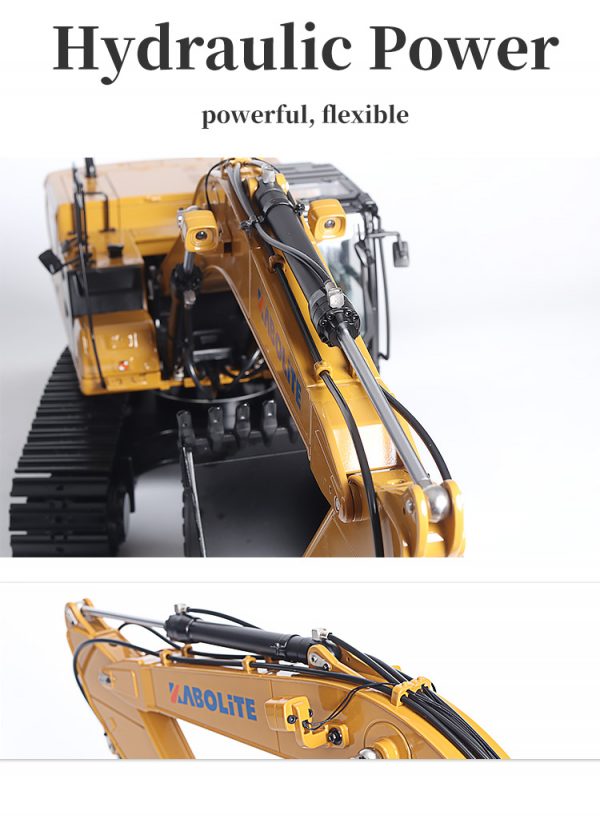 Kabolite No.336 R/C Excavator, 1:16 Scale Model RC Hydraulic Alloy Excavator, Caterpillar CAT 336 GC Hydraulic Excavator All Metal & Full Metal Remote Control Hydraulic Excavator. (RC Heavy Equipment, RC Construction Vehicle, RC Earthwork Operations Machinery)