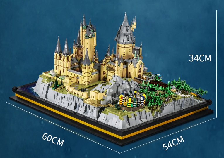 6862 PCS Building Blocks Bricks to build Hogwarts School of Witchcraft and Wizardry Diorama Scene, MOC MOULD KING 22004 Hogwarts School Miniature Scenes Custom Building Blocks, Compatible With 71043 Harry Potter Hogwarts Castle Map 3D Layout Building Blocks Toy Set 1
