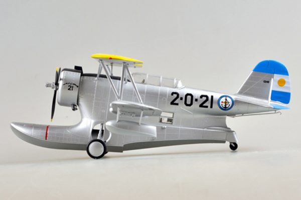 1/48 Scale Miniature Model, (Trumpeter & HobbyBoss) EasyModel 39324 Grumman J2F Duck Single-Engine Amphibious Biplane Completed Painted Weathered (Already Assembled & Finished Model) Scale Model, (Suitable for Collection & Collect, War Battlefield Diorama Scene, Exhibits, Decorations, Gift)