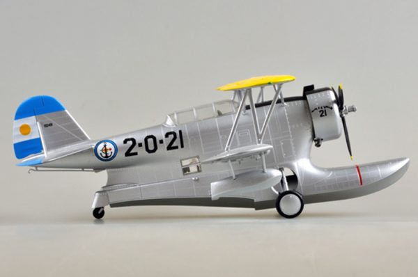 1/48 Scale Miniature Model, (Trumpeter & HobbyBoss) EasyModel 39324 Grumman J2F Duck Single-Engine Amphibious Biplane Completed Painted Weathered (Already Assembled & Finished Model) Scale Model, (Suitable for Collection & Collect, War Battlefield Diorama Scene, Exhibits, Decorations, Gift)
