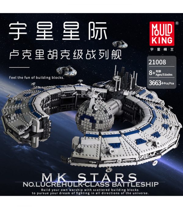 Lucrehulk-class Battleship (Droid Control Ship) MOULD KING 21008 MOC 13056 Star Wars Building Blocks Toy Set 10