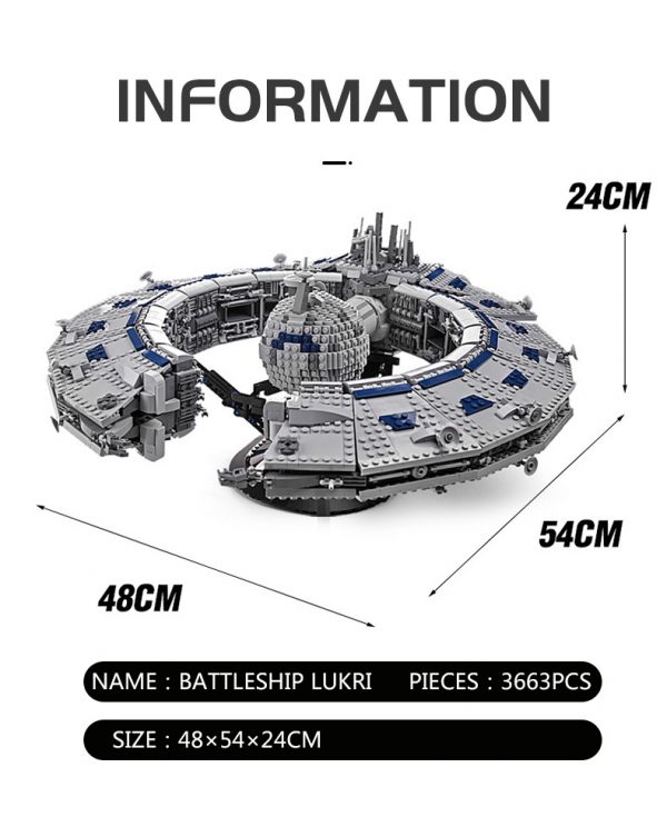 Lucrehulk-class Battleship (Droid Control Ship) MOULD KING 21008 MOC 13056 Star Wars Building Blocks Toy Set 20
