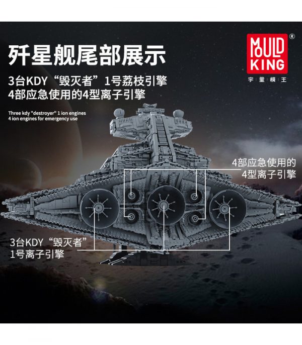 Mould King 13135 Star Wars Imperial Star Destroyer Monarch Custom Building Blocks Toy Set 2