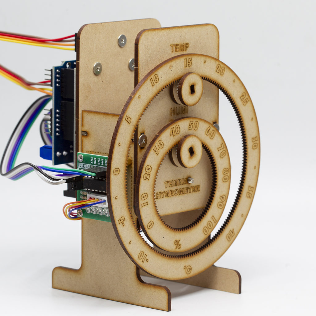Arduino projects Temperature hygrometer, Arduino example DIY Wooden thermometer and hygrometer, Arduino programming Practical objects, gifts, decorations.