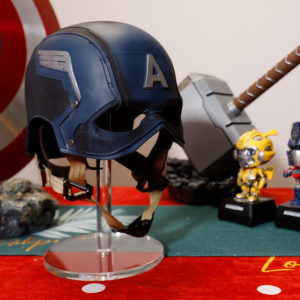 1:1 Captain America helmet detailed replica, Captain Blue Cosplay Hat, Mask Helmet Cosplay Props, Marvel Avengers Captain America 3 Civil War Cosplay Men's Captain America Full Mask