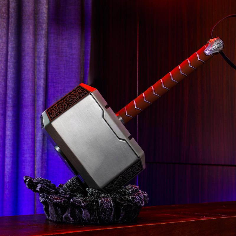 1:1 Scale Full Size, Full Metal Thor's Hammer, Mjolnir Collectible Replica, Avengers Legends Thor Hammer Cosplay Props, Adult Thor's Hammer Collection, Marvel Fan Thor's Hammer gift.