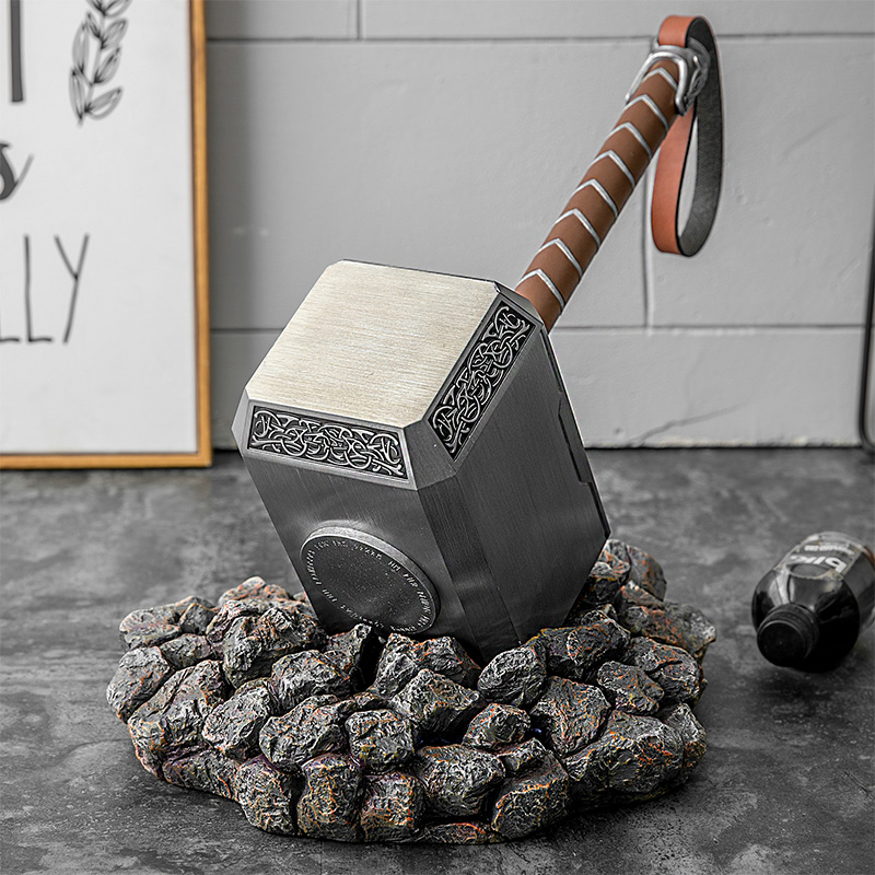 1:1 Scale Full Size, Full Metal Thor's Hammer, Mjolnir Collectible Replica, Avengers Legends Thor Hammer Cosplay Props, Adult Thor's Hammer Collection, Marvel Fan Thor's Hammer gift.
