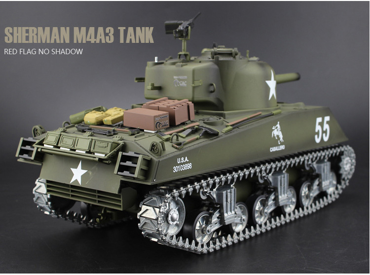 HL-3898 Pro Heng Long M4A3 Sherman Metal RC Tank, M4 Sherman Professional Scale Model Remote Control tank 4