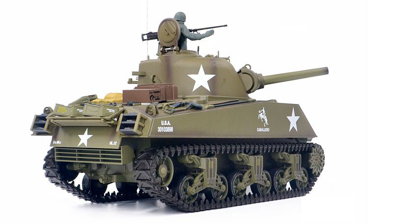 M4 Sherman RC Tank, Heng Long Remote Control Tank HL 3898 M4A3 Sherman Airsoft RC Tank With Smoke & Sound 1:16th Scale 2