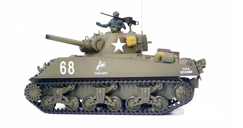M4 Sherman RC Tank, Heng Long Remote Control Tank HL 3898 M4A3 Sherman Airsoft RC Tank With Smoke & Sound 1:16th Scale 3