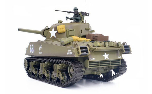 M4 Sherman RC Tank, Heng Long Remote Control Tank HL 3898 M4A3 Sherman Airsoft RC Tank With Smoke & Sound 1:16th Scale