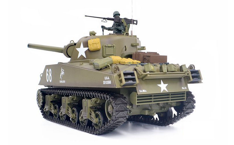 M4 Sherman RC Tank, Heng Long Remote Control Tank HL 3898 M4A3 Sherman Airsoft RC Tank With Smoke & Sound 1:16th Scale 5